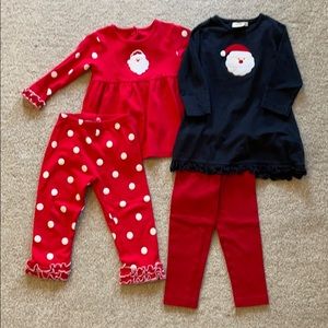 🎅🏼Toddler Girls Holiday Santa Matching Sets 🎄